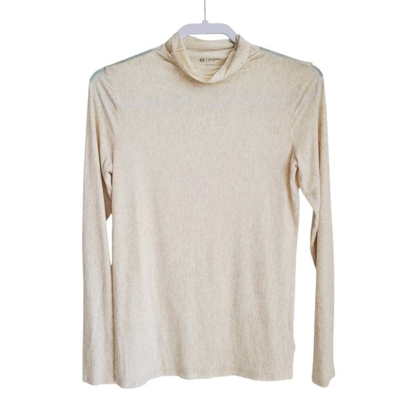 AG Adriano Goldschmied Baselayer Lyocell Spandex Turtleneck Long sleeve Top M - Picture 1 of 15